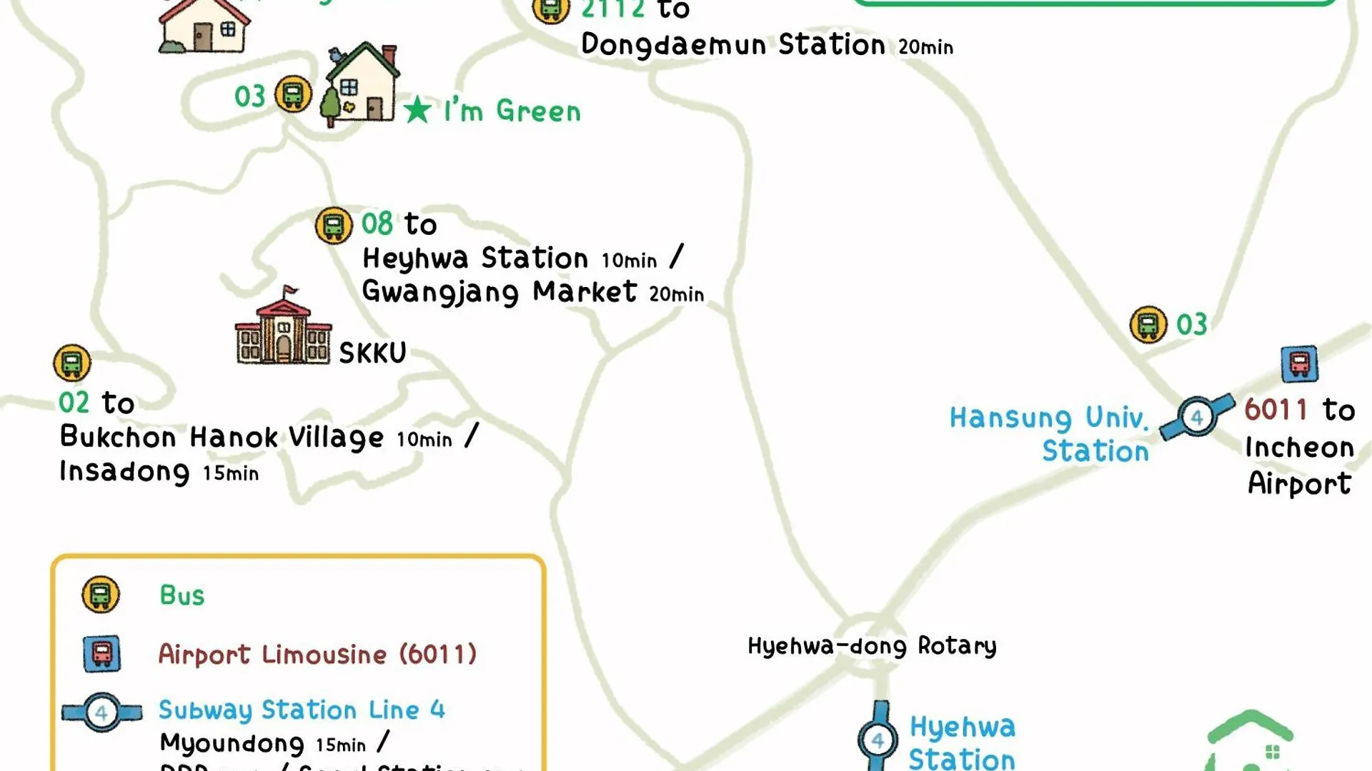 Feriehus I'M Green Stay Seoul